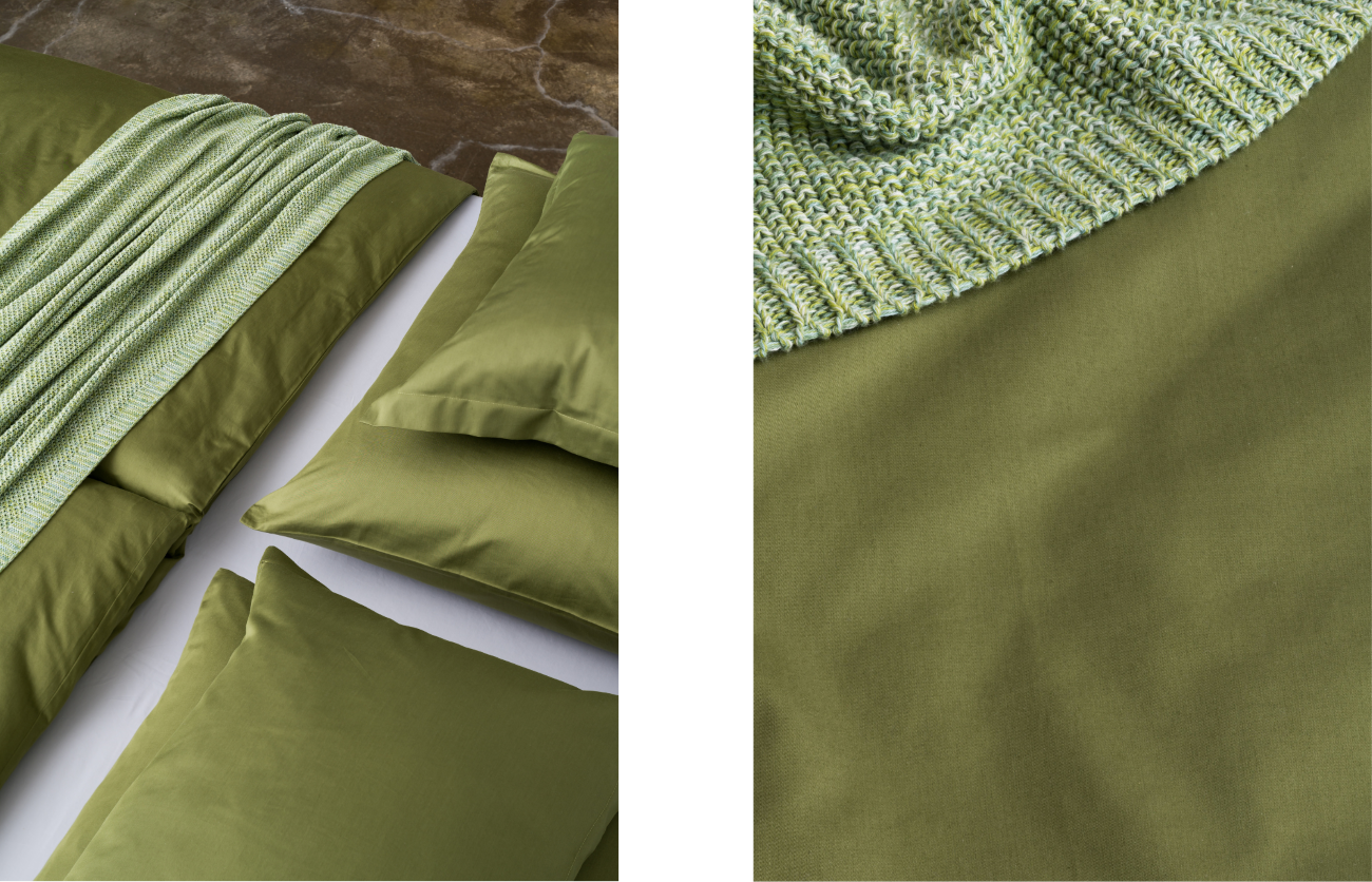 Gardening inspired our green 100% organic cotton Mum’s Kingdom bed linen.