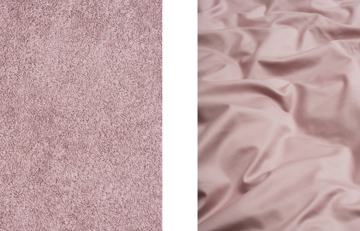 Our vintage pink Confident Hemp towel and Never Too Late bed linen feature the Pantone shade 14-1803 TPG.
