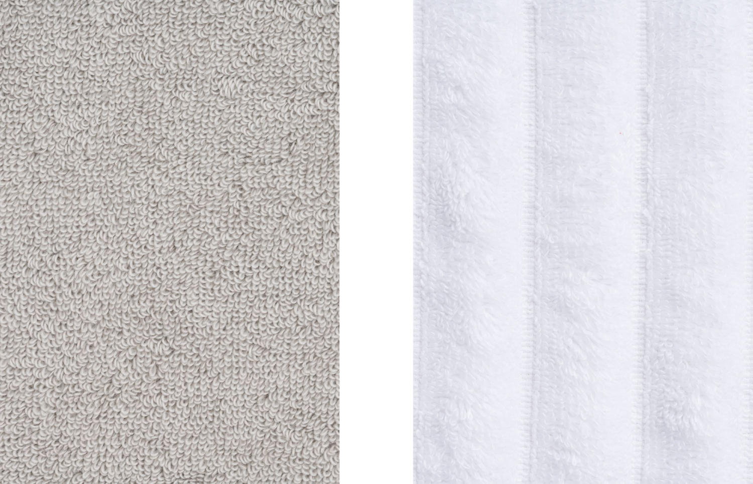 Župany Shy Grey a Honest White & ručníky Delicate Cotton a Gentle Organic