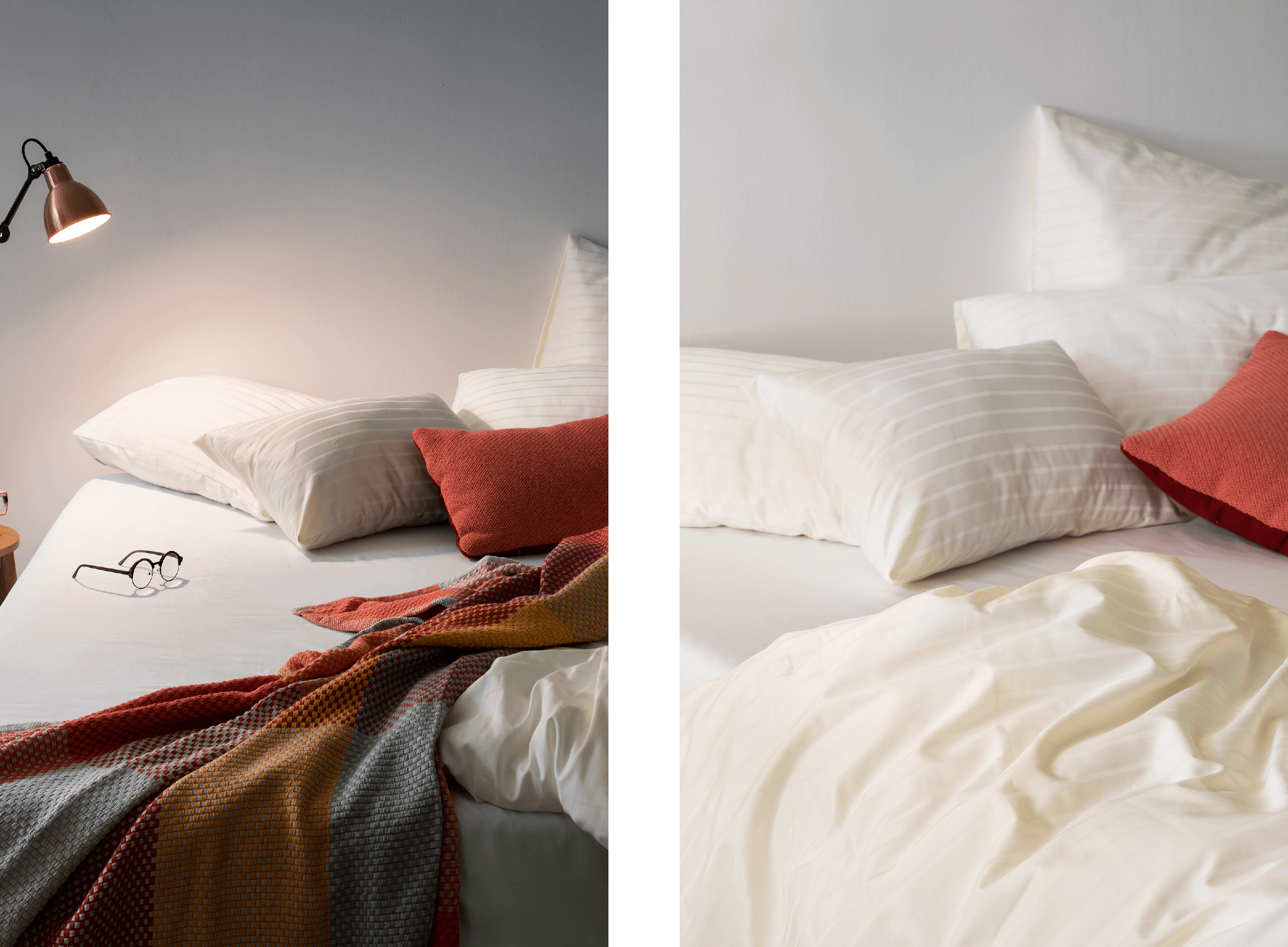 bed linen collection Flat White